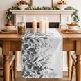 thumbnail image 2 of Table Runner 120 Inches Long for Kitchen Dining, Grey Leaves Dresser Scarf Farmhouse, Dining Table Decorations for Wedding/Parties, Summer Botanical 13 x 120 In, 2 of 8