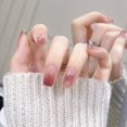 thumbnail image 1 of Uso de uñas, gel de gelatina terminado, rubor degradado chino, parche para uñas, pieza de uña falsa desmontable, 1 of 6