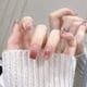 thumbnail image 1 of Uso de uñas con arte de uñas terminado en gel de gelatina, parche de uña con rubor degradado chino, pieza de uña postiza desmontable, 1 of 6
