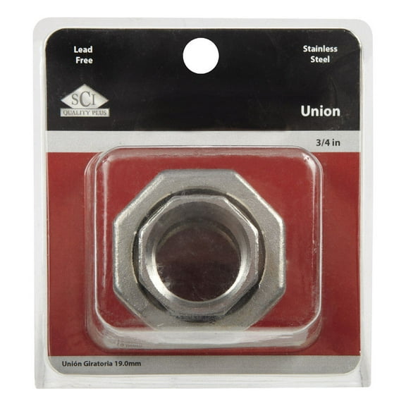 Smith-Cooper S3014U 006B 0.75 in. Ground Joint Union No.150 Stainless Steel 304