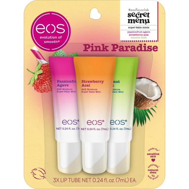 Bálsamos labiales eos 24H Moisture Super Balms Minis Pink Paradise