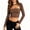 Brown, variant on EazyTech Women's Long Sleeve Going Out Tops Y2K Crew Neck Cutout Double Lined Slim Night Out Shirts Casual Clothing