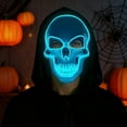 thumbnail image 4 of Coollooc Halloween LED Skull Mask, Horror Screm Scary Mask with Light, Masque for Creepy Party Masquerade, LED Face Mask for Men Women Halloween Festival Party(G), 4 of 7