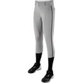thumbnail image 2 of Champro Women/Girl's Tournament Low Rise Piped Pants: BP11P Gray/Black / Youth Large, 2 of 8