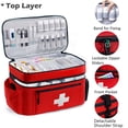 thumbnail image 2 of Travel Medicine Bag Organizer, Medical Bag Empty, Pill Bottle Organizer for Home, Large Medication Storage, Travel Carrying Case First Aid Kit Bags Empty, Emergency Kit., 2 of 7