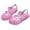 Pink, variant on Auroural Girls Jelly Sandals Breathable Waterproof Shoes for Girl Closed Toe Beach Sandals Toddler Shoes Girls Cute Fruit Jelly Colors Hollow Out Nonslip Soft Sole Beach Roman Sandals (2-10 Years)