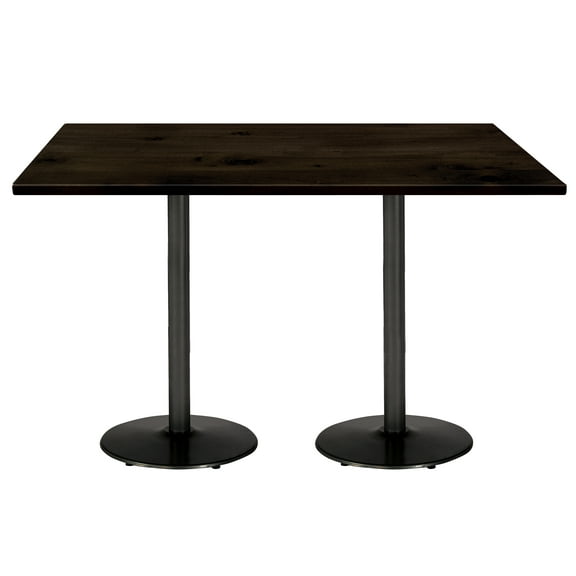 KFI Studios Urban Loft 6' x 2.5' Bistro Table, Espresso, Black