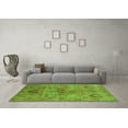 thumbnail image 3 of Ahgly Company Indoor Square Oriental Green Industrial Area Rugs, 8' Square, 3 of 4