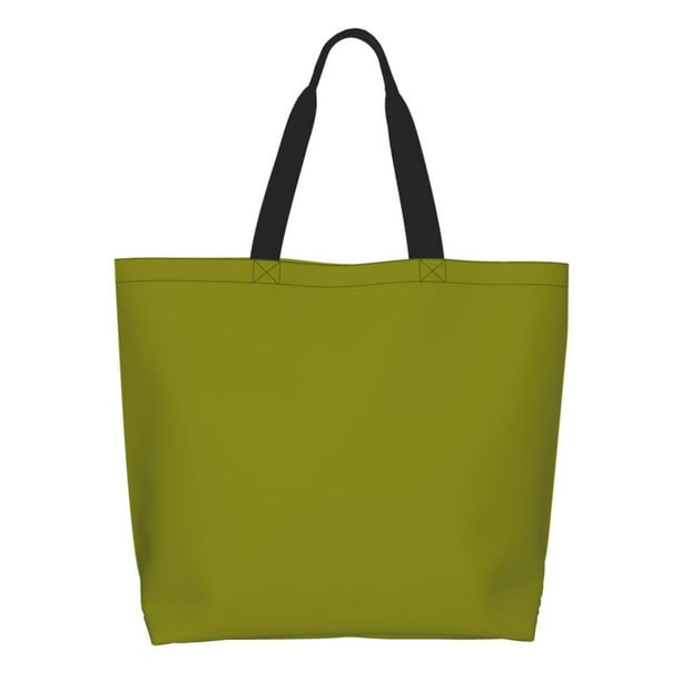 Balery Olive Bolsa Tote Estilo Estético con Cremalleras, Bolsa de Hombro, Bolsa de Compras Grande y Plegable