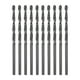 thumbnail image 1 of Uxcell 10 Piezas Brocas de Trabajo en Espiral de 2mm Recubiertas de Nitrógeno de Acero de Alta Velocidad (HSS) 4341, 1 of 5
