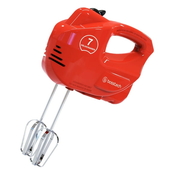Batidora De Mano Bosstech M1E 200 Watts 7 Vel Con Accesorios BOSSTECH BSED-M1E-R
