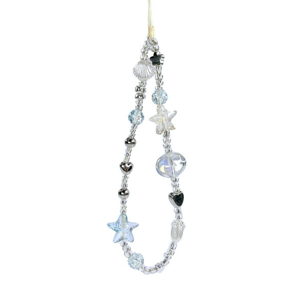 Beaded Camera Wrist Strap Cute Digital Camera Charm Lanyard Phone Charms Strap Beaded Camera Chain for Phone Bag Keychain