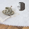 thumbnail image 4 of Socofuz Round White Fluffy Rug 4ft, Fuzzy Small Carpet for Living Room, Kids Girls Room, 4 of 7
