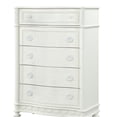 thumbnail image 4 of JERFIT 5-Drawer Ivory Chest Dresser with Bottom Shelf, French Country Bedroom Storage Organizer with Wood Turned Legs, 4 of 5