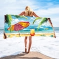 thumbnail image 2 of Tropical Ocean Palm Tree Beach Towel – Quick-Dry Microfiber Towel for Travel & Yoga, 2 of 6