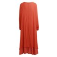 thumbnail image 3 of Vestido largo flojo ocasional de las nuevas mujeres de la manera Vestido largo sólido de Boho de Romacci Vestido, 3 of 7