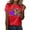 Red, variant on TSADFHJI Chiffon Tops for Women Elegant Women Casual Mardi Printing Shirts Round Neck Short Sleeve Tee Tops Tunic Blouse M Mint Green