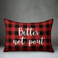 thumbnail image 2 of Creative Products Better Not Pout in Buffalo Check Plaid 14x20 Spun Poly Pillow, 2 of 2