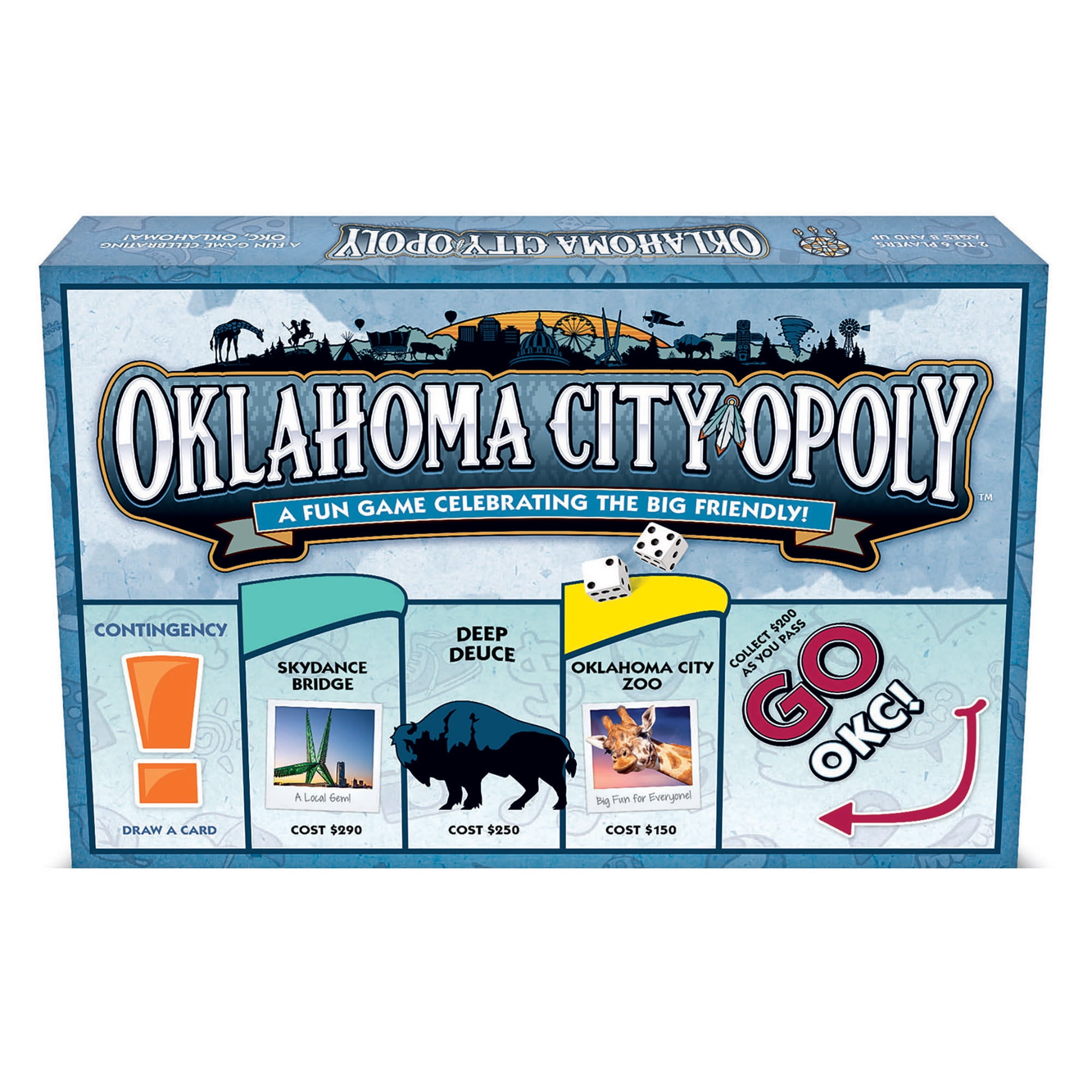 Oklahoma City-Opoly Themed Family Board Game, 2-6 Players
