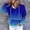Blue Sweatshirts for Winter, variant on XPMWRP Women's Gradient Color Oversized Hoodies Drawstring Sweatshirt Long Sleeve Loose Fit Comfortable Button Pullover with Pockets Blue L