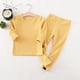 thumbnail image 1 of Pijamas de algodón para niños y niñas, ropa de dormir de color sólido, trajes de Navidad, otoño, 1 of 4