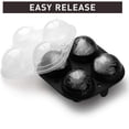 thumbnail image 4 of Molde de esfera grande, bandejas de cubitos de hielo de silicona para whisky, molde de bola de hielo, esfera redonda, fabricante de bolas de hielo, negro Adepaton  2033796-2, 4 of 9