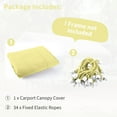 thumbnail image 3 of Pakunoda 12' X 20' Carport Canopy Replacement Cover, Portable Car Garage Shelter Party Top Tent with 34PC Ball Bungees, Light Yellow (Only Cover, Frame Not Included), 3 of 8