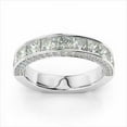 thumbnail image 3 of Forever Jewels 3 CT Princess Moissanite Men Eternity Wedding Band Ring 14K White Gold Plated, 3 of 4