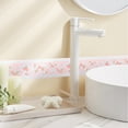 thumbnail image 3 of A-b-cil Bathroom Mirror Frame Border Sticker 196"X4.1" Pink Flower Wallpaper Border Peel and Stick 3D Pattern Wall Decor Trim for Walls Waterproof Self Adhesive Bathroom Mirror Frame Sticker, 3 of 7