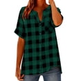 thumbnail image 2 of Roncen Women's Plaid Shirt Button Down Plaid Flannel Shirt Red and Black Shirt, 2 of 7