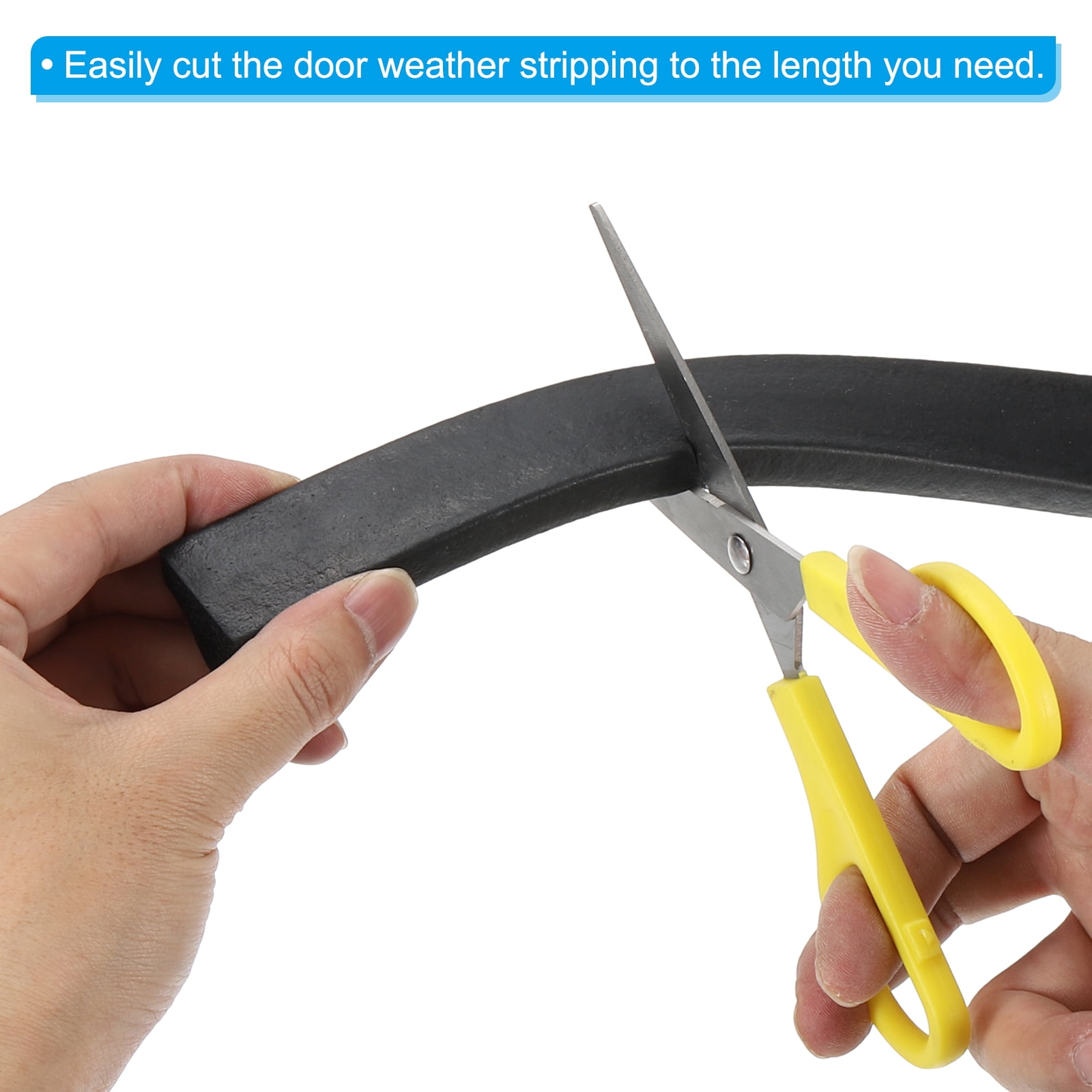 Uxcell 9.8Ft Weather Stripping Door Seal, 1-9/16"W x 5/8"T EPDM Rubber Foam Seal Strip