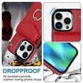 thumbnail image 3 of Elegante funda multifuncional tipo cartera para iPhone 14 Pro Max con correas, ranura para tarjetas, soporte para anillo, protección para cámara, material de PU, a prueba de golpes, anti-th, 3 of 5