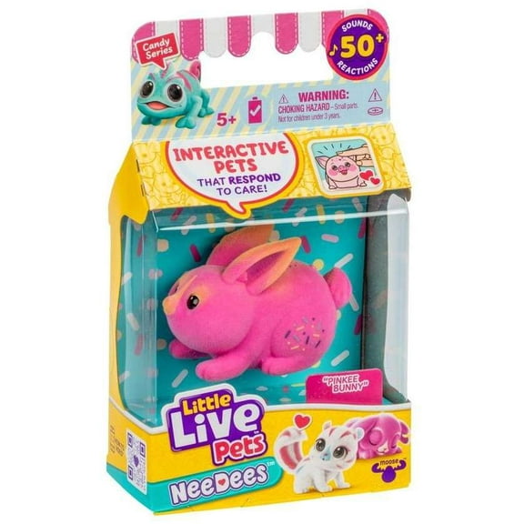 Little Live Pets Candy Series Pinkee Bunny Wearable Interactive Figure Pack