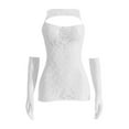 thumbnail image 4 of TSADFHJI Robe de Lingerie Transparente pour Femmes Robe Camisole Lingerie Chemises de Nuit Vêtements de Nuit Taille Unique Blanc, 4 of 6