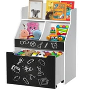 GDLF Kids Toy Storage Organizer Toy Box for Girls Boys  with Wheels and Open Bookshelf