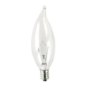 Krypton Candelabra - 25 watt 120V CA10 Candelabra Krypton Flame Decorative