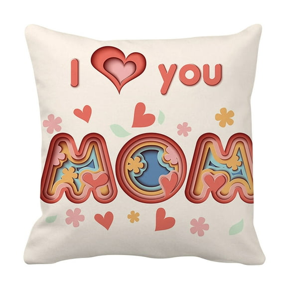 WREESH Mother's Day Pillow-Cover Sofa Cover Cushion Cover Custom Home Decoration Clearance