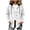 White, variant on uublik Womens' Corduroy Jacket Wine Button Front Lightweight Classic Casual Hooded Outerwear with Pockets