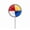 Red, White, Blue, and Yellow, variant on Wind Fairys Laser Runner Windspinner - Spinning Garden Décor