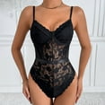 thumbnail image 5 of Corset Lingerie for Women, V-Neck Sleeveless Bustier Tops, Women's Floral Lace Mesh Shapewear Bodysuits Bustiers Corsets Black, 5 of 9
