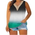 thumbnail image 2 of Athletic Tank Tops for Women Women's Tees And Tanks Plus Size Tunic for Women-Neck Blouse Lace Casual Loose Summer Sleeveless Tank Green Xxl, 2 of 4
