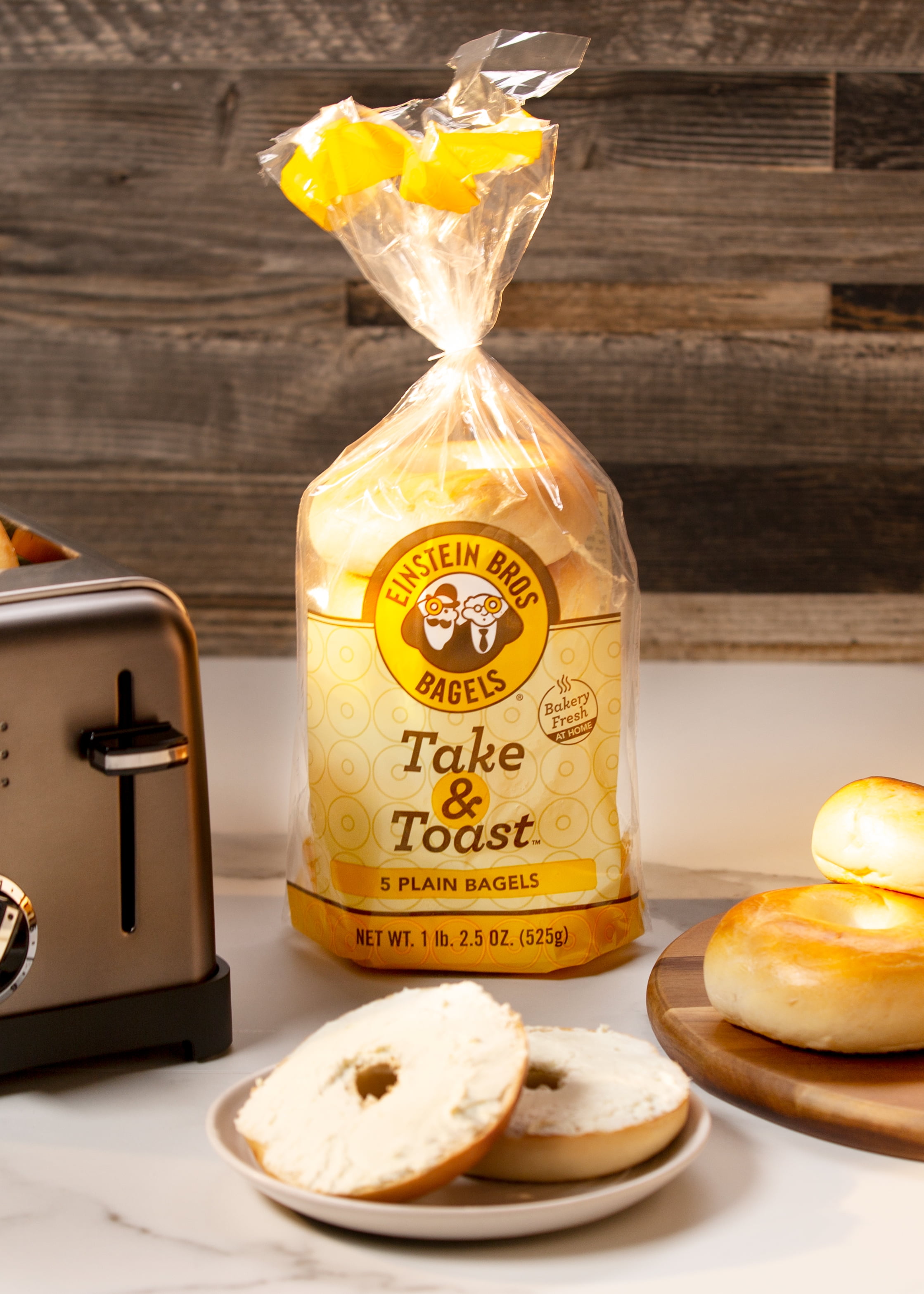 Einstein Bros Bagels, Take & Toast, Plain Bagel - Walmart.com