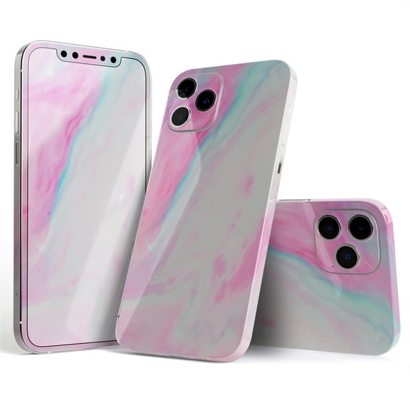 DesignSkinz Marbleized Soft Pink Full-Body Skin Decal Wrap Cover for iPhone 16