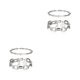 thumbnail image 4 of Minnieouse 2 unids/set pulseras elegantes brazaletes estéticos señora aniversario fiesta joyería baile madre regalo Plata Minnieouse, 4 of 6