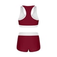 thumbnail image 5 of 2pcs Women Solid & Colorblock Bikini Set, Swimsuits and Swimming Trunk, Summer Beach Red M, 5 of 5