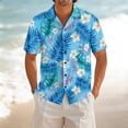 thumbnail image 2 of LIIPEE Summer Fashion Graphic Shirt For Men Short Sleeve Turn Down Collar Button Up Shirts Male Comfortable Breathable Beach Tops,S, 2 of 3
