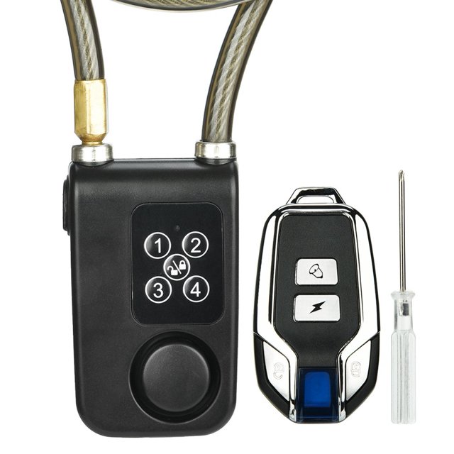 MesaSe Y787R Wireless Remote Control Alarm Lock Electric Motorcycle Code Steel Cable Chain Lock Chain Lock Electric Chain Lock