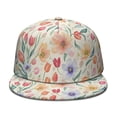 thumbnail image 2 of Botanical Garden Flat Brim Hat - Adjustable Hip Hop Baseball Cap, 2 of 5