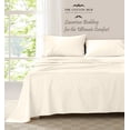 thumbnail image 5 of 100% Pima Cotton Emperor/Wyoming King Size 4-PCs Sheet Set (Solid, Ivory) Fits 7-9â€ Deep Pocket, 600 Series Sateen Weave, 5 of 5