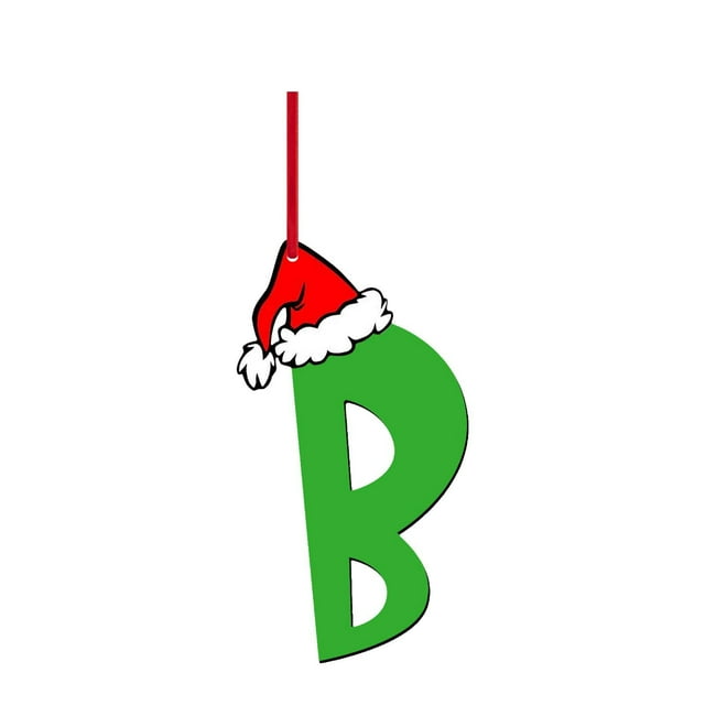 Hangs Christmas Wooden Initial Ornaments Unfinished Alphabet Letters A To Z Decorative Hanging DIY Craft for Tree